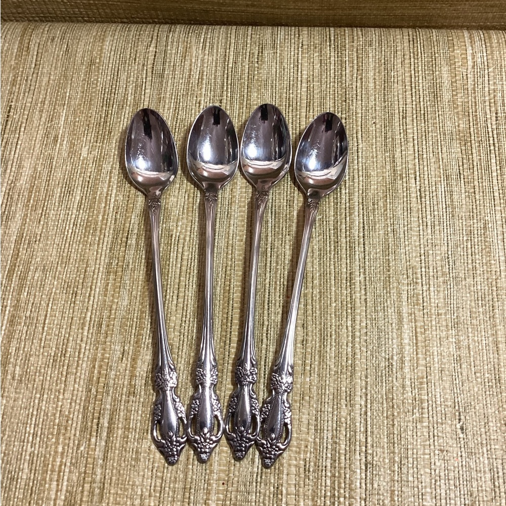 Oneida RAPHAEL HH Distinction Stainless Silver Tea Spoons Set of 4